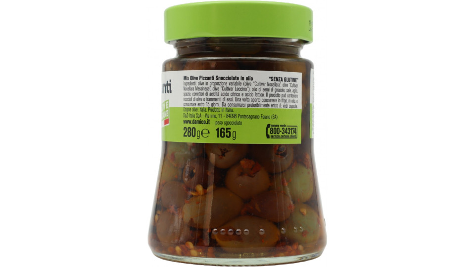 D'Amico Mix di olive piccanti snocciolate 280 g