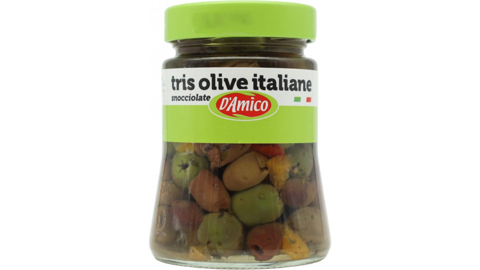 D'Amico tris olive italiane snocciolate 280 g