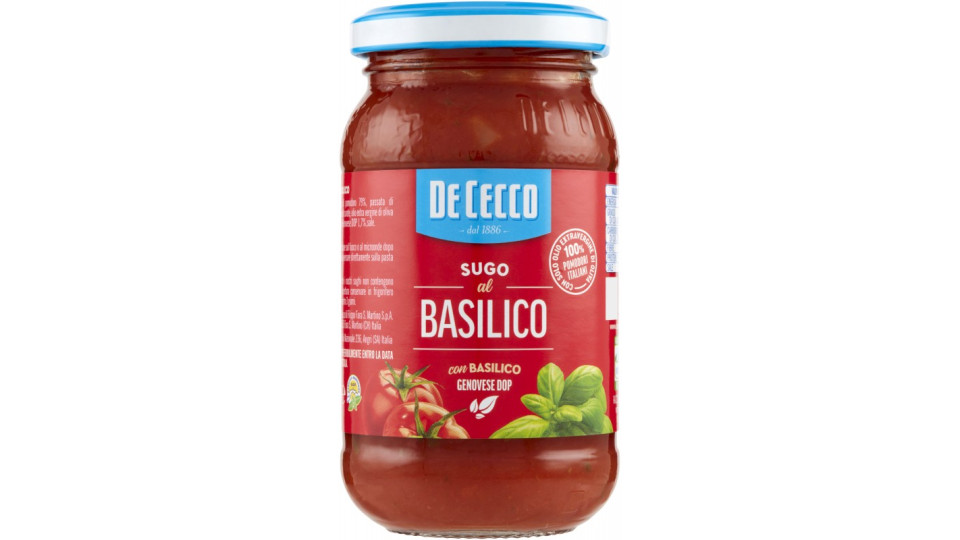 De Cecco Sugo al Basilico con Basilico Genovese DOP 200 g