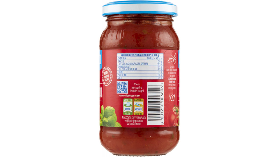 De Cecco Sugo al Basilico con Basilico Genovese DOP 200 g