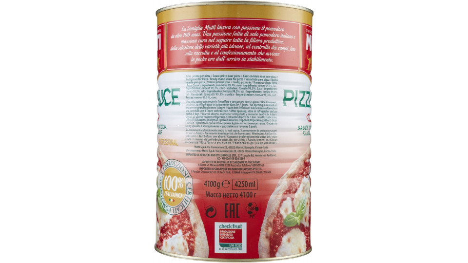 Mutti Pizza Sauce Classica 4100 g