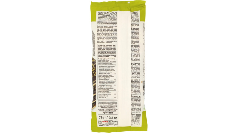 Fiorentini le Originali Choco Mais Gallette di Mais Fondente & Pistacchio 72 g