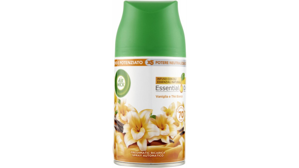 Air Wick Freshmatic Ricarica Vaniglia e Thè Bianco Profumatore per ambiente 250 ml