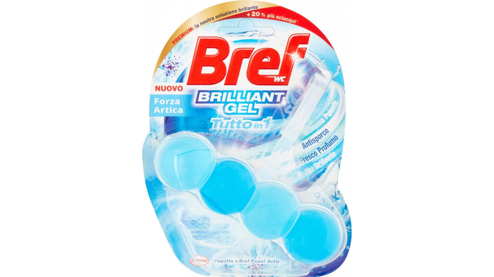 BREF WC Brilliant Gel Tutto in 1 Forza Artica 2 x 42 g