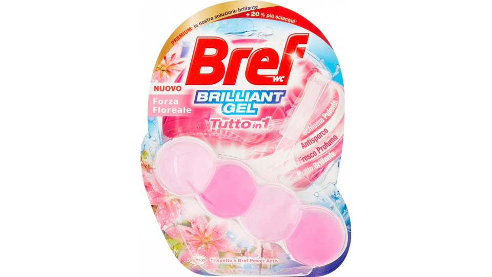 BREF WC Brilliant Gel Tutto in 1 Forza Floreale 2 x 42 g