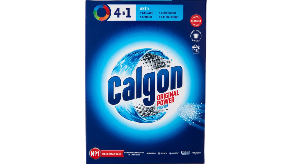 Calgon Original Power Polvere 4in1 Anticalcare lavatrice 1,8 kg