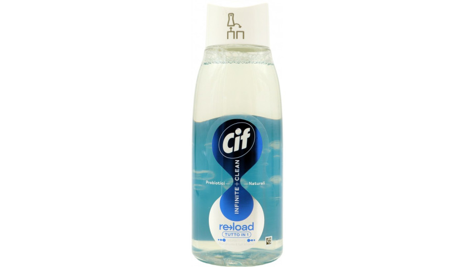 Cif Infinite + Clean reload Tutto in 1 Sensitive Fiori di Loto & Sali Minerali 590 ml