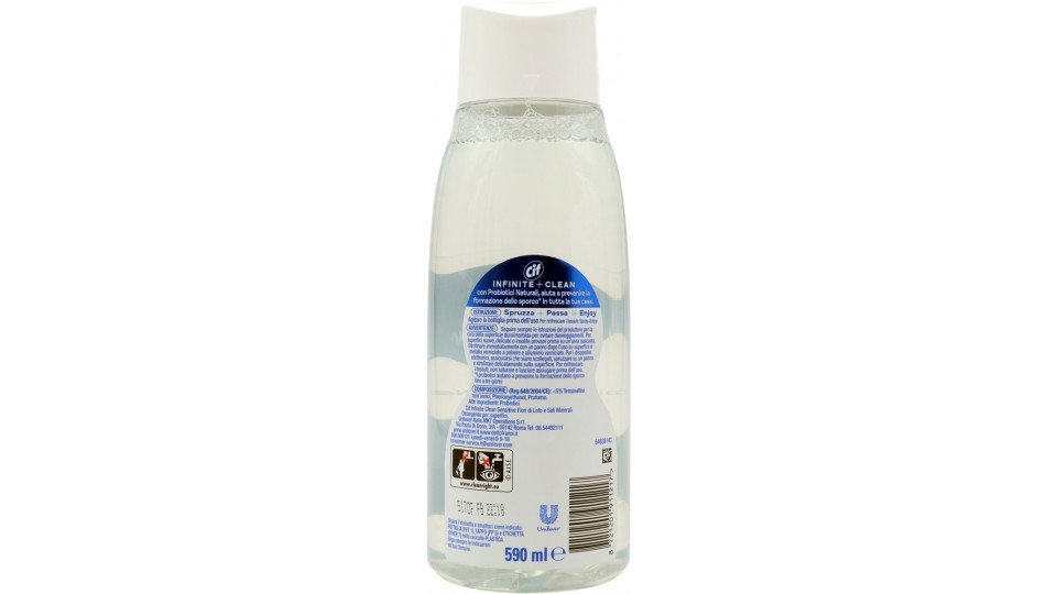 Cif Infinite + Clean reload Tutto in 1 Sensitive Fiori di Loto & Sali Minerali 590 ml