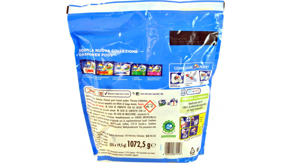 Dash Pods Detersivo Lavatrice In Capsule, Salva Colore, 50 Lavaggi 865 g