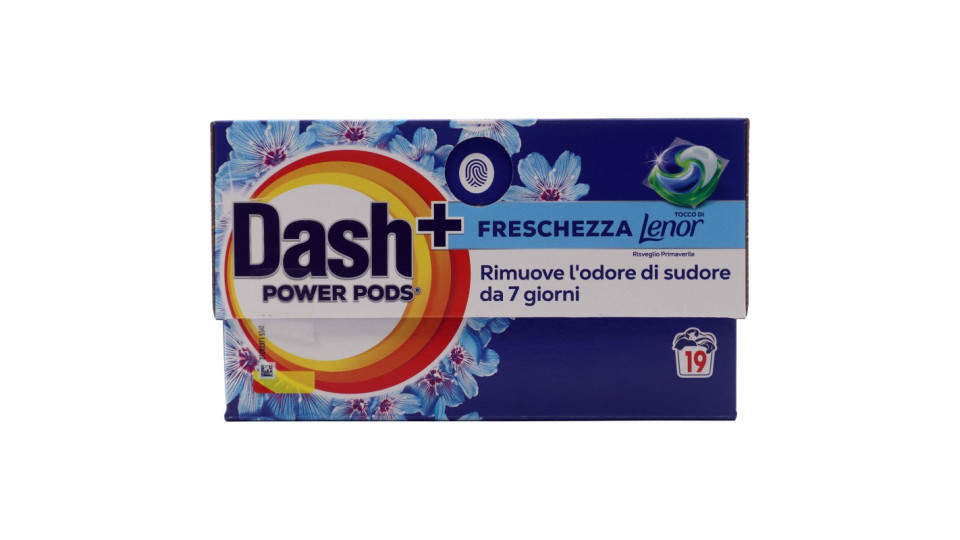 Dash Power Pods Detersivo Lavatrice Capsule + Tocco Lenor Risveglio Primaverile, 38 Lavaggi 809,4 g