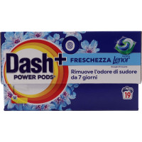 Dash Power Pods Detersivo Lavatrice Capsule + Tocco Lenor Risveglio Primaverile, 38 Lavaggi 809,4 g