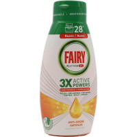 Fairy Gel Lavastoviglie Platinum Anti-Odore, Detersivo Piatti Agrumi Freschi 3x28=84 Lavaggi 3x504ml