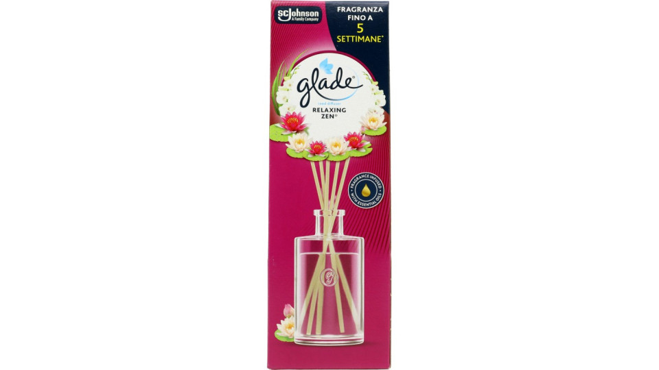 Glade Diffusore a Bastoncini, Fragranza Relaxing Zen 50 ml