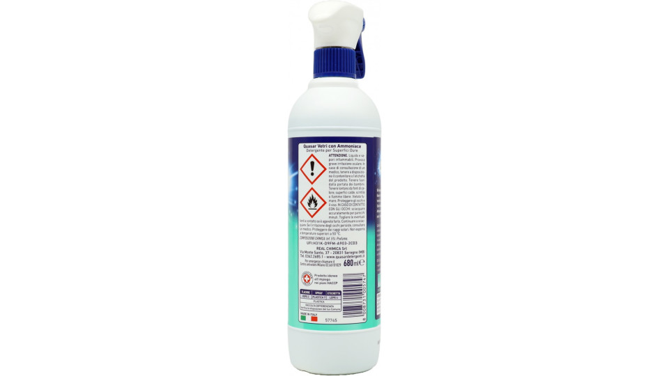 Quasar Vetri con Ammoniaca 580 ml