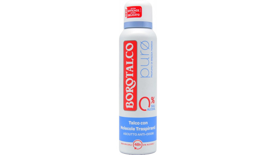 Borotalco purø Profumo di Brezza Marina Deo 0% Sali 150 ml