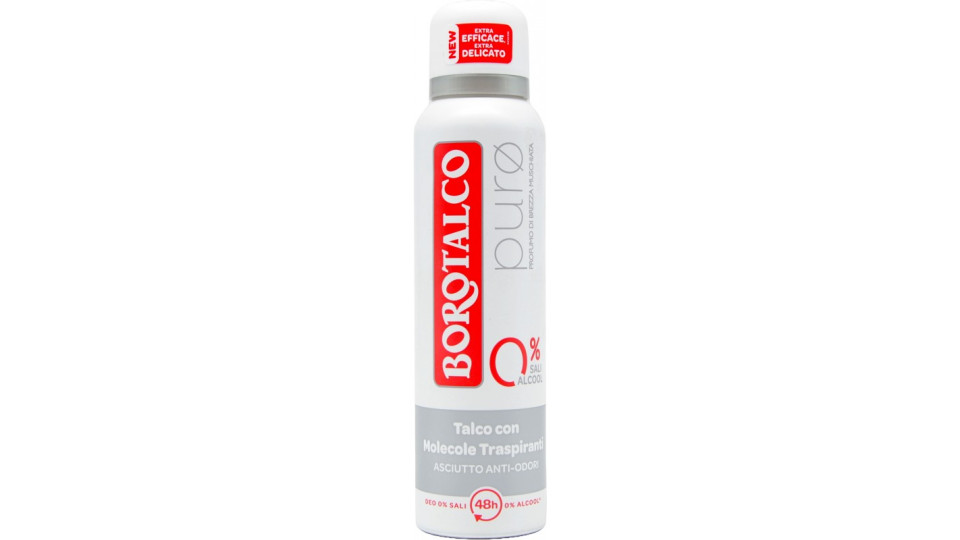 Borotalco purø Profumo di Brezza Muschiata Deo 0% Sali 150 ml