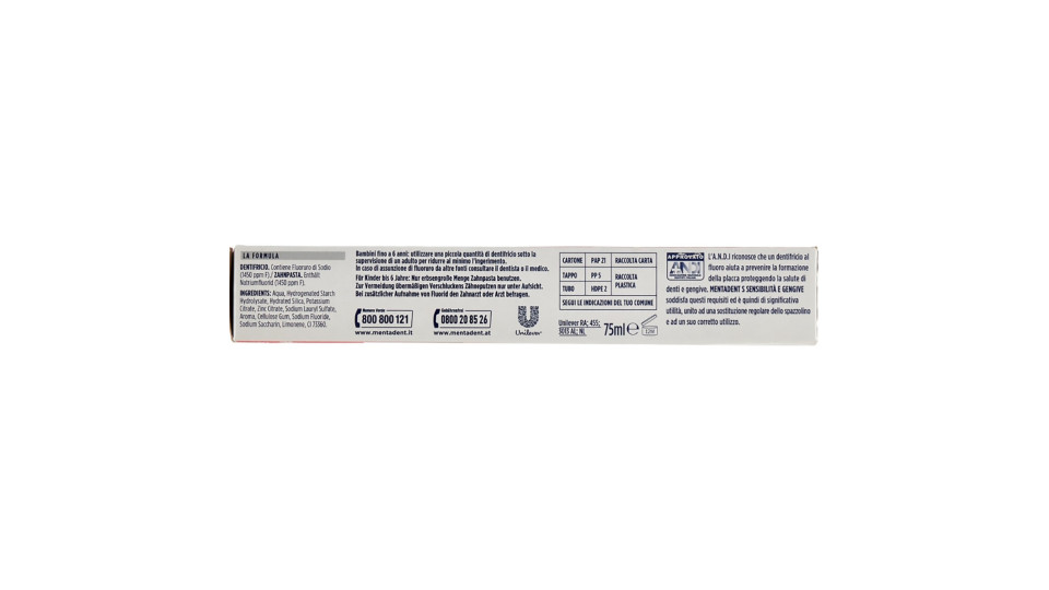 Mentadent S Sensibilità e Gengive 75 ml