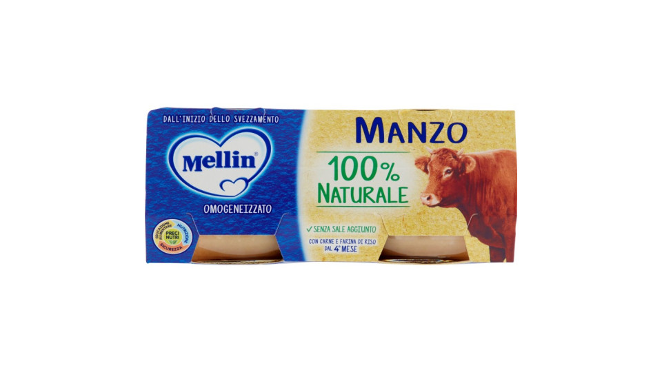 Mellin Ceci 100% Naturale Omogeneizzato 2 x 80 g