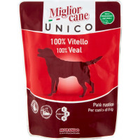 Migliorcane Unico Patè rustico per cani > di 8 kg 100% Vitello 300 g