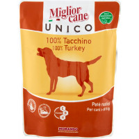 Migliorcane Unico Patè Rustico Tacchino per Cani Adulti >10 kg Taglia Media 400 g