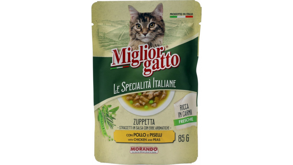 Migliorgatto Le Specialità Italiane Zuppetta con Pollo e Piselli 85 G