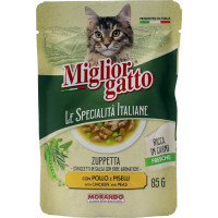 Migliorgatto Le Specialità Italiane Zuppetta con Pollo e Piselli 85 G