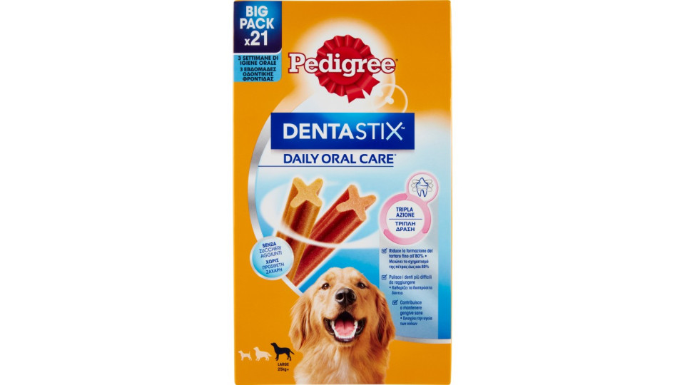 Pedigree Dentastix Snack per igiene orale Cane Grande 21 Pezzi 810 g