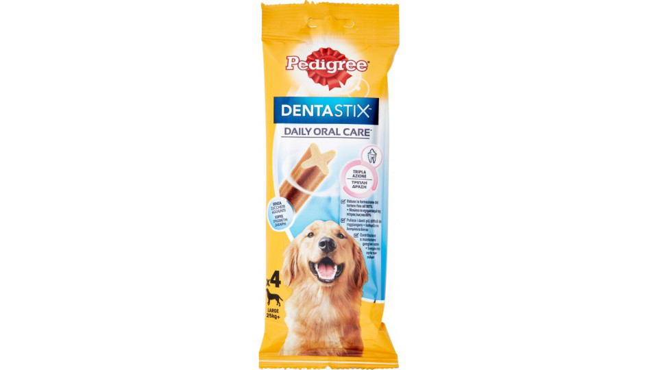 Pedigree Dentastix Snack per igiene orale Cane Grande 4 Pezzi 154 g