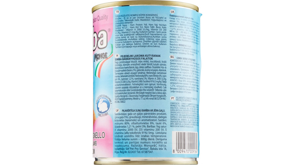 Simba Bocconi con Agnello 415 g