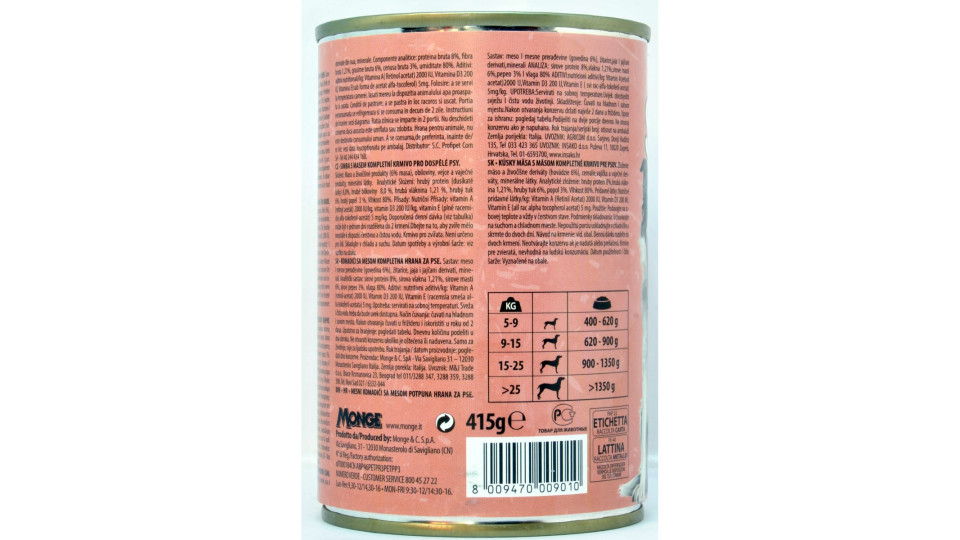Simba Bocconi con Carne 1230 g