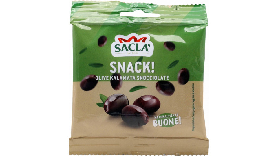 Saclà Snack! Olive Kalamata Snocciolate 30 g