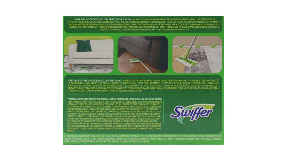Swiffer Panni Catturapolvere per Scopa Swiffer Profumo Fresco e Pulito - Ricarica 18 Panni