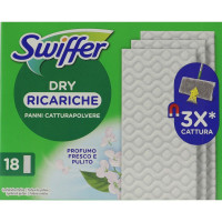 Swiffer Panni Catturapolvere per Scopa Swiffer Profumo Fresco e Pulito - Ricarica 18 Panni