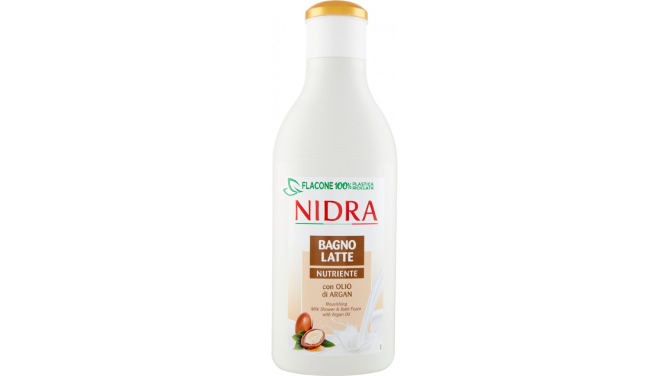 Nidra Bagno Latte Nutriente con Olio di Argan 750 mL