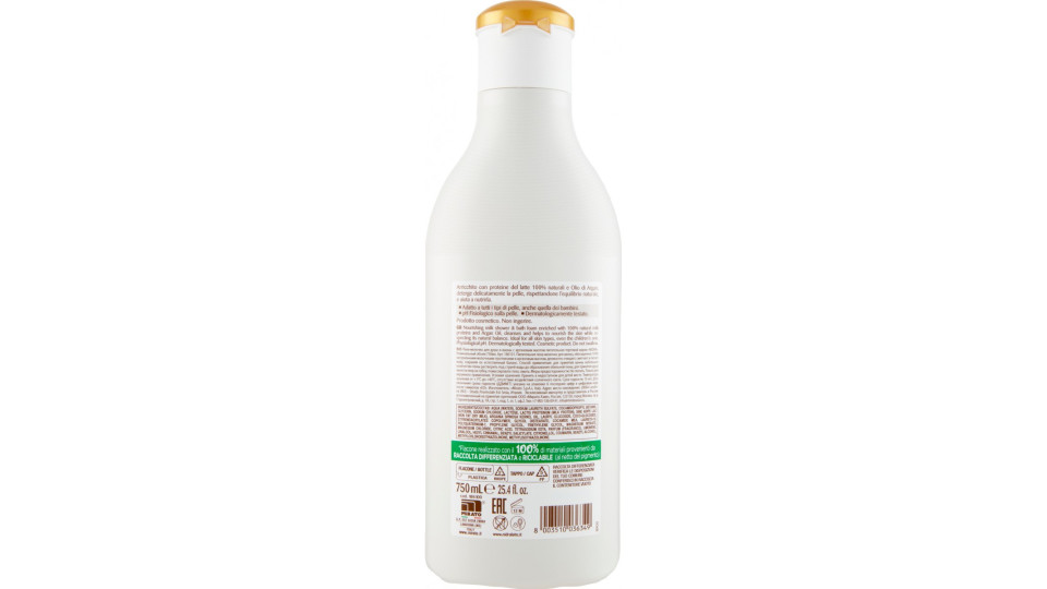 Nidra Bagno Latte Nutriente con Olio di Argan 750 mL