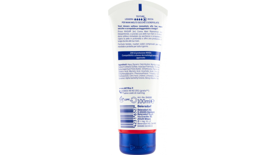 Nivea Crema Mani 3in1 Riparatrice 100 ml