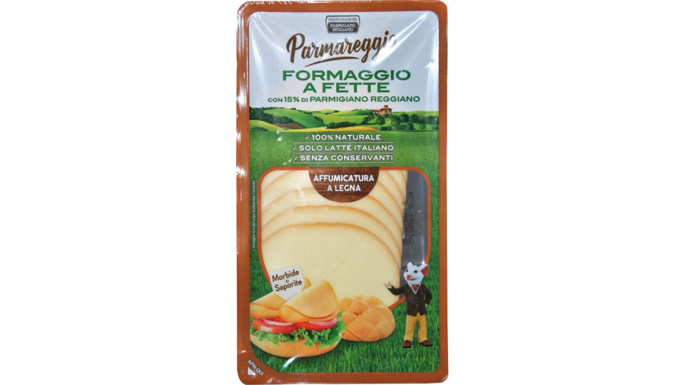 Parmareggio Formaggio a Fette con 15% di Parmigiano Reggiano 120 g
