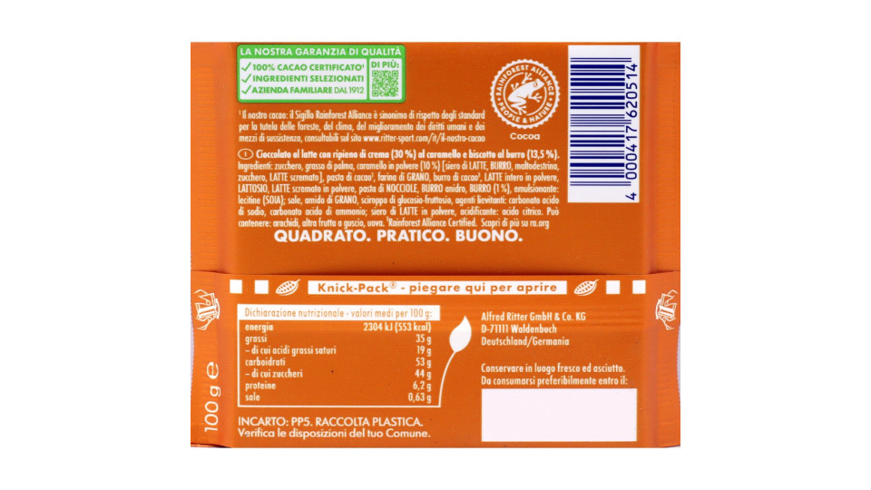 Ritter Sport Biscotto & Caramello 100 g