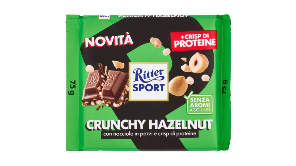 Ritter Sport Crunchy Hazelnut + Crisp di Proteine 75 g