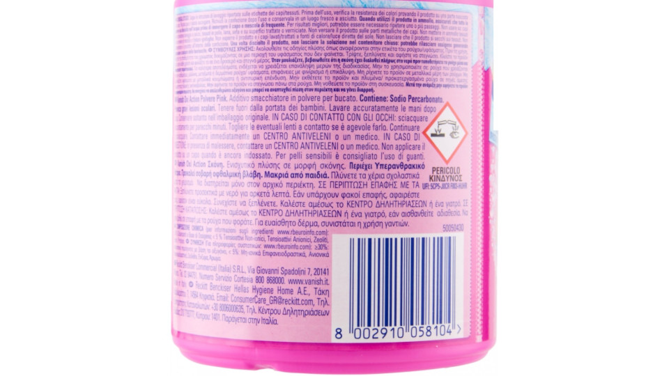 Vanish Oxi Action Multipower Polvere bianca Smacchiatore bucato 500 g