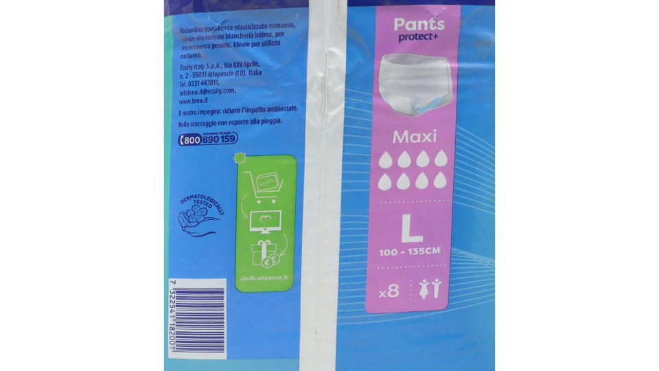 Tena Pants protect+ Maxi L 8 pz