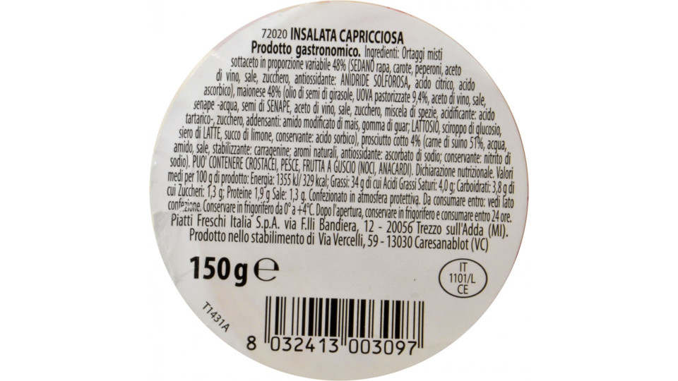 Insalata Capricciosa 150 G