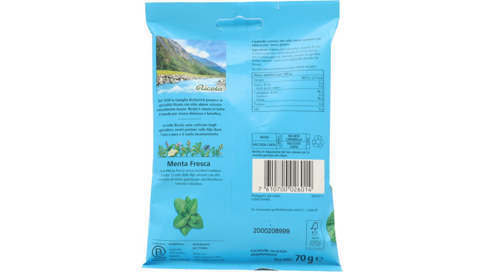 Ricola L'originale Senza Zucchero 70 G