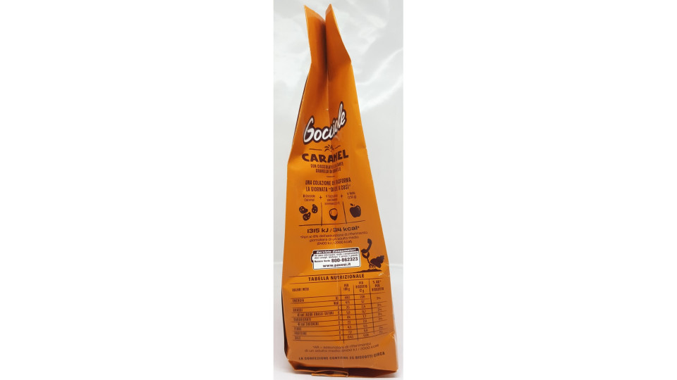 Pavesi Gocciole Caramel Biscotti Con Gocce Di Cioccolato E Granella Di Caramello 300g
