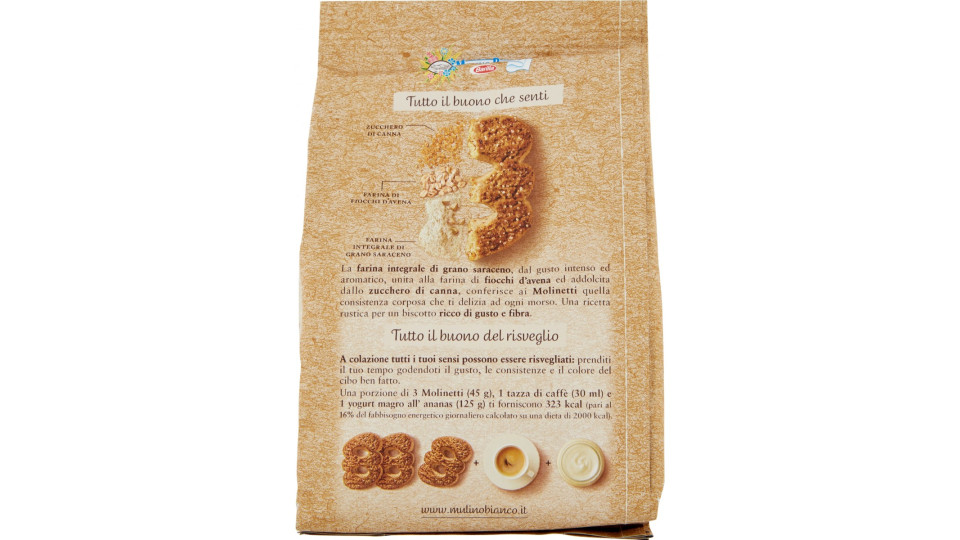 Mulino Bianco Molinetti Con Farina Integrale Di Grano Saraceno 350g