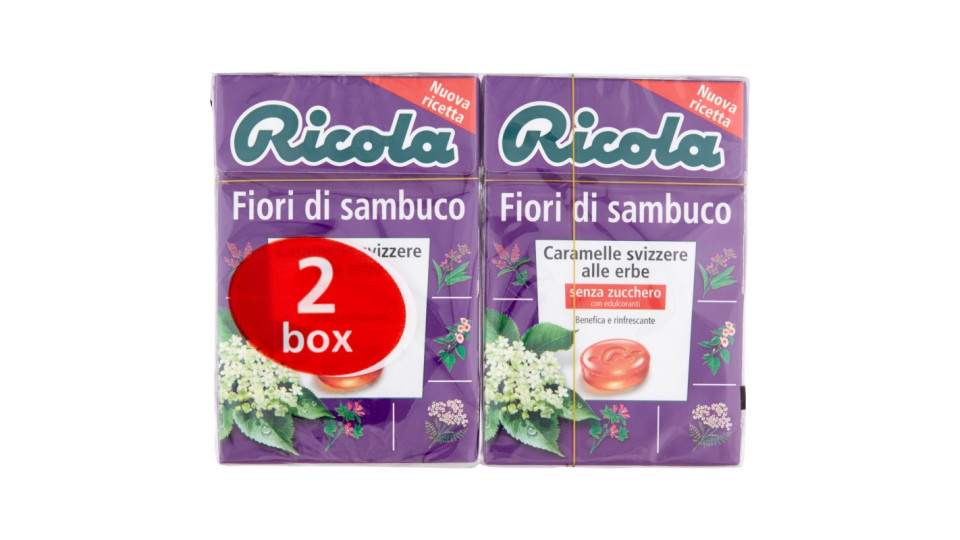 Ricola Fiori Di Sambuco Senza Zucchero 2 X 50 G
