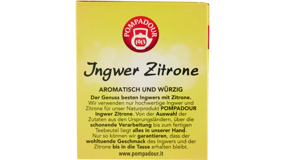 Pompadour Infuso Zenzero Limone 20 X 1,8 G
