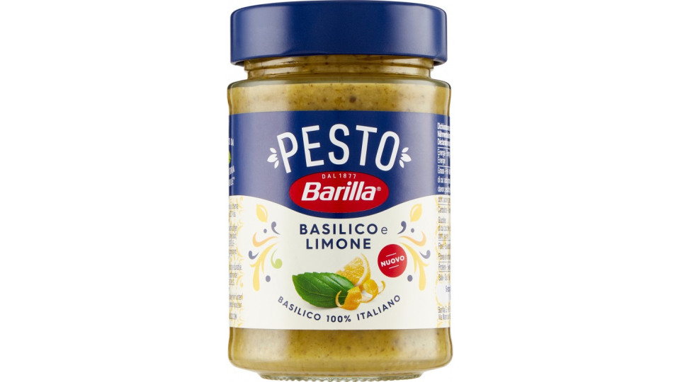 Barilla Pesto Basilico E Limone Condimento E Sugo Per Pasta 190g