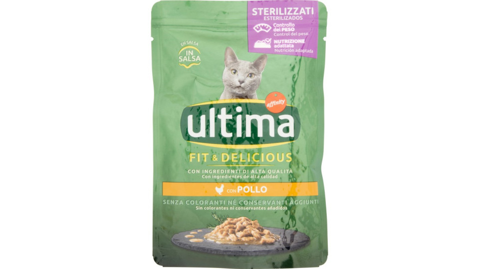 Ultima Cat Sterilizzati Fit & Delicious Con Pollo In Salsa 85 G