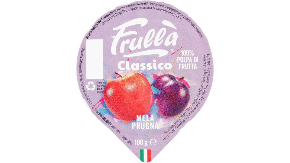 Natura frulla polpa mela/prugna - gr.100